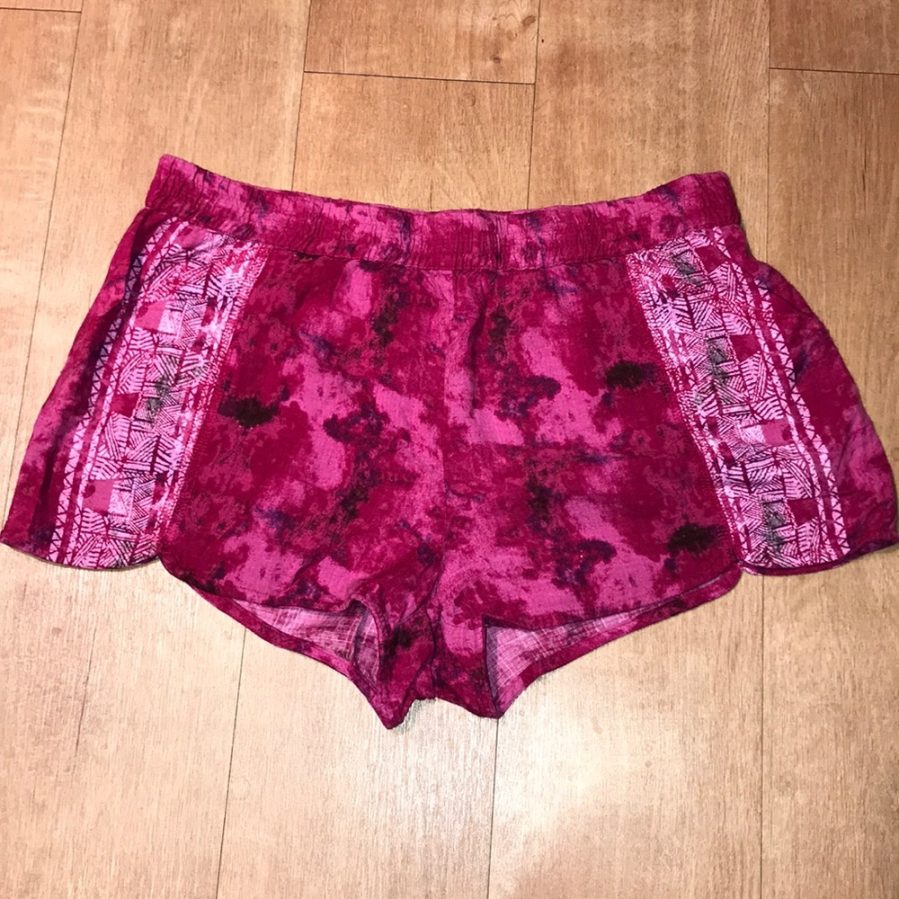 Ecote Pink Tye Dye Shorts